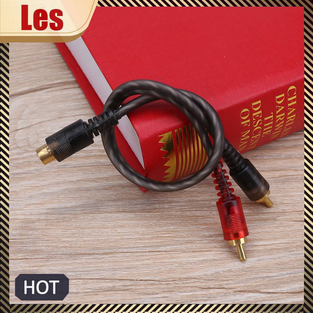 1 Cáp Chia Âm Thanh 27cm 1 RCA Sang 2 RCA Cho Xe Hơi
