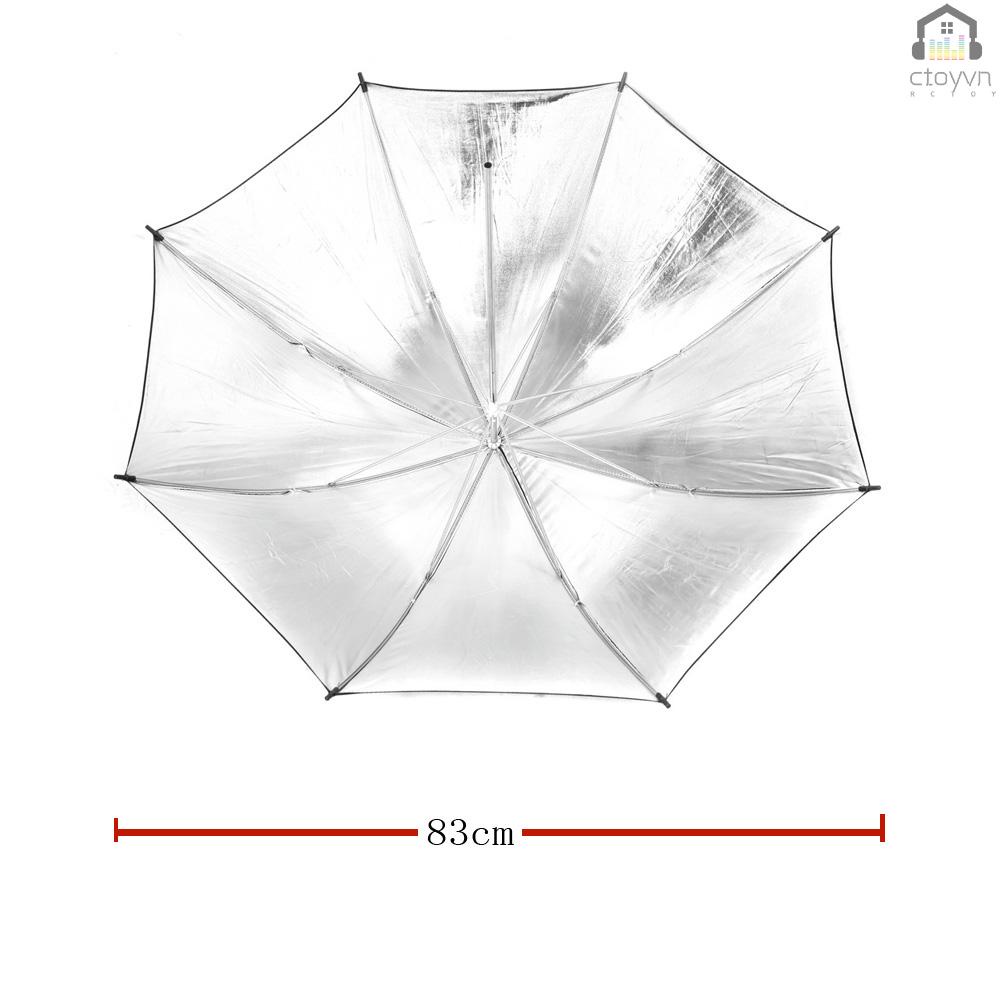 Dù Phản Quang 83cm 33in Màu Đen / Bạc Chuyên Dụng Cho Studio Chụp Ảnh