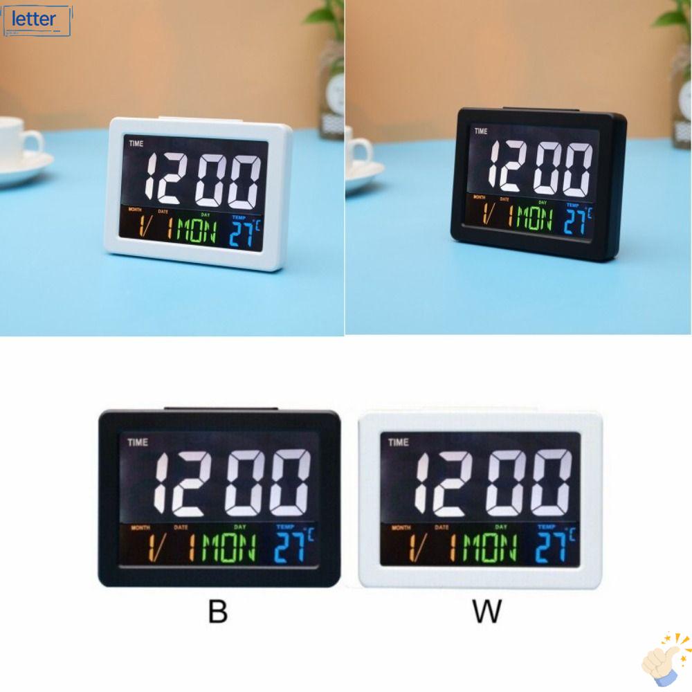 LET Đồng Hồ LED Nhỏ Để Bàn Đầu Giường Đơn Giản Đo Nhiệt Độ Trong Nhà