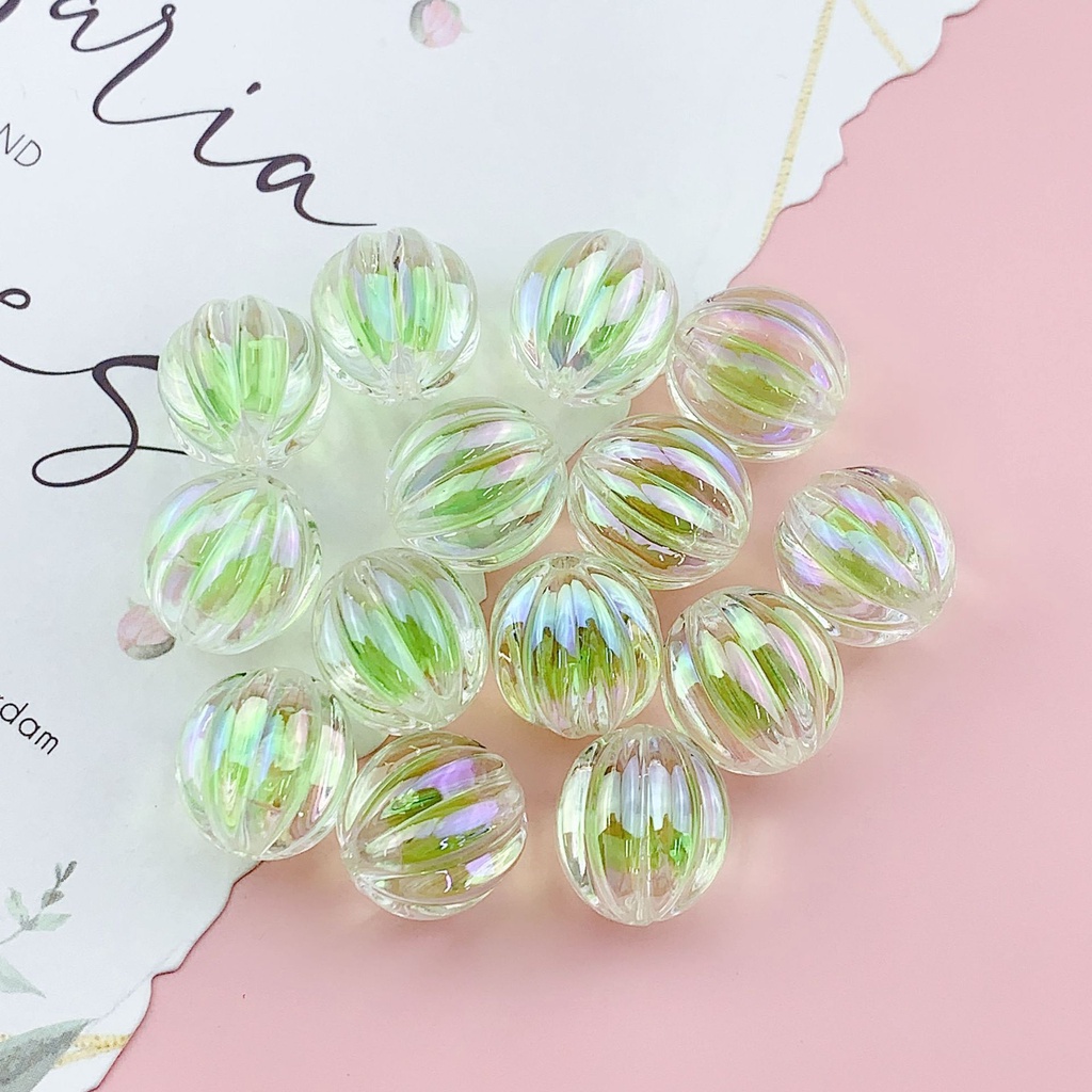 Set 10 Hạt Xâu Chuỗi 16mm Hình Trái Dưa Hấu Làm Đồ Trang Sức Thủ Công