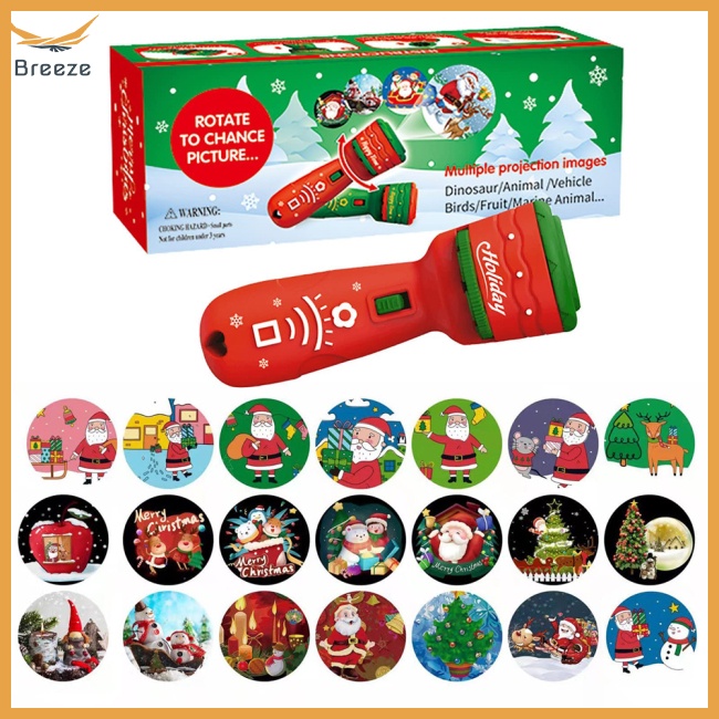 Đèn Pin Chiếu 24 Họa Tiết Dùng Trang Trí Giáng Sinh Năm Mới