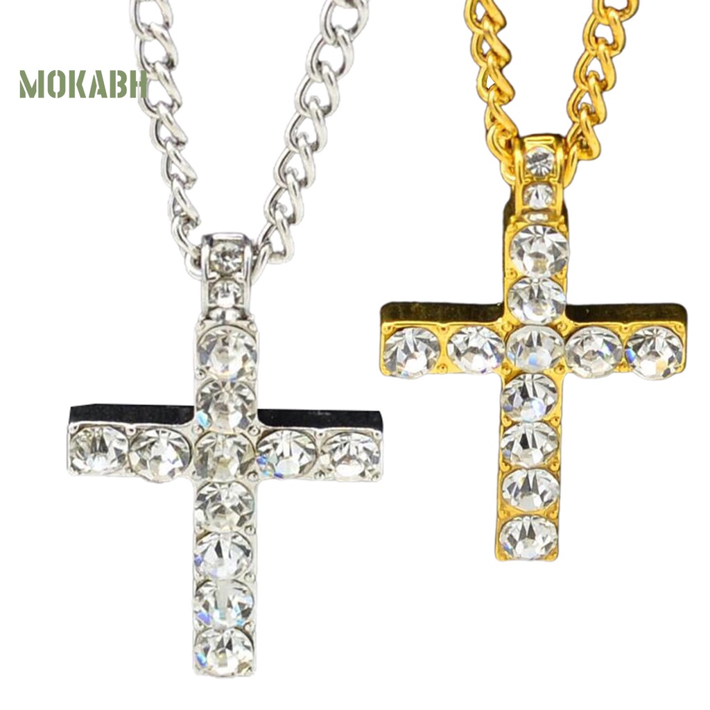 Vòng cổ Hợp Kim Mặt Hình Thánh Giá Đính Đá Nhân Tạo Thời Trang