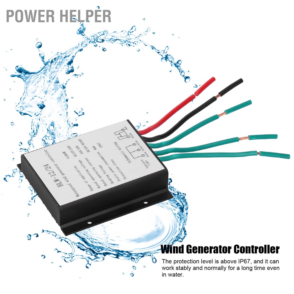 Power Helper BLW‑12/24 400W Bộ điều khiển tua-bin tạo gió chỉnh sạc pin chống nước cmman12.vn