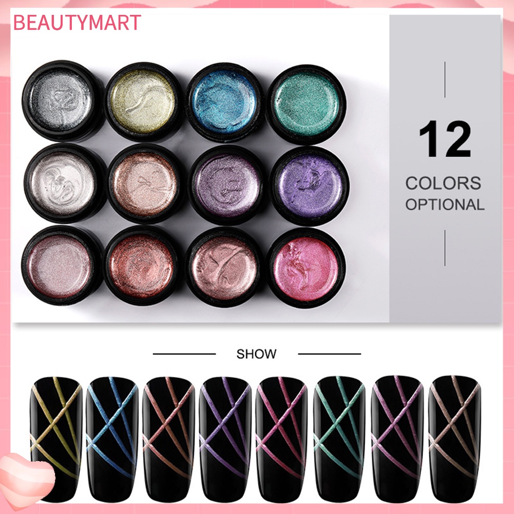 Sơn Móng Tay Gel ROSALIND Bằng Kim Loại Đàn Hồi Hình Nhện DIY