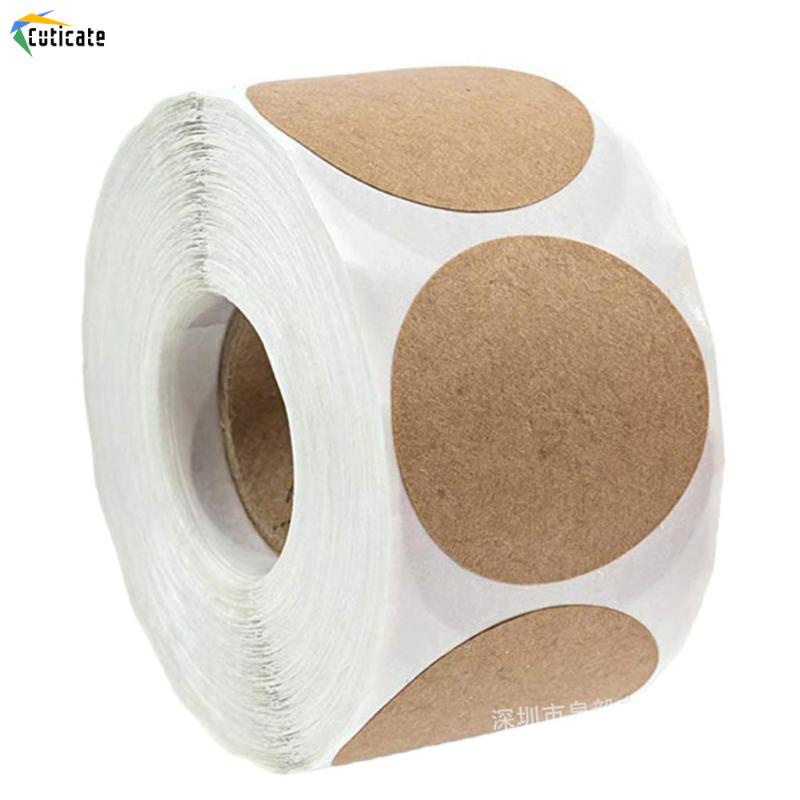 500 Miếng Dán Tròn Màu Nâu 25mm