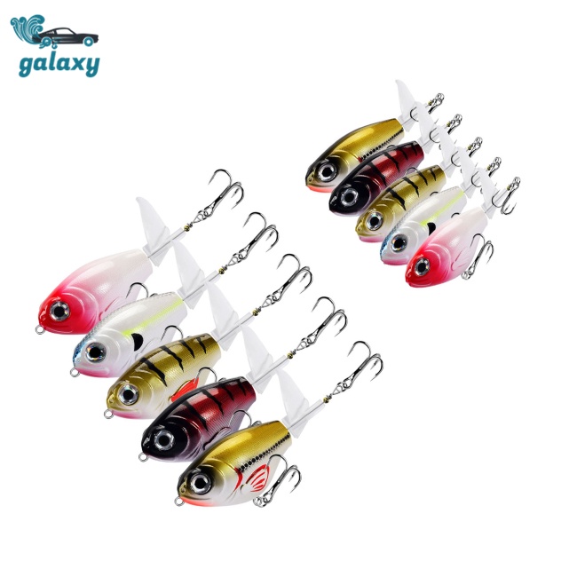 Galaxy 5 Gói Mồi Câu Cá Giả Bề Mặt Cứng Kèm Móc Ba Chấu