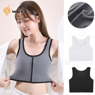 Áo lót nâng ngực MKEB không đường may phối khóa kéo thời trang dành cho nữ