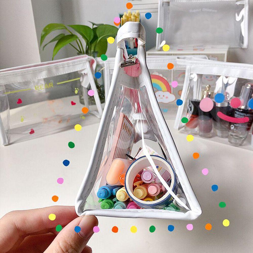 Túi Đựng Bút/ Đồ Trang Điểm Sức Chứa Lớn Có Khóa Kéo Nhiều Màu