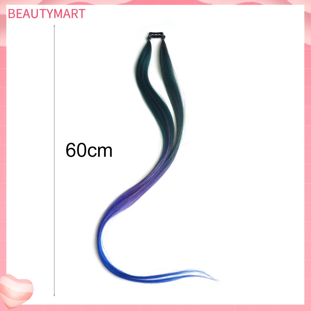 [beautymart] Tóc Giả Thắt Bím Vô Hình Không Để Lại Dấu Vết Màu Gradient Bằng Lụa Chịu Nhiệt Độ Cao Hai Sợi Có Thể Điều Chỉnh Dành Cho Nữ