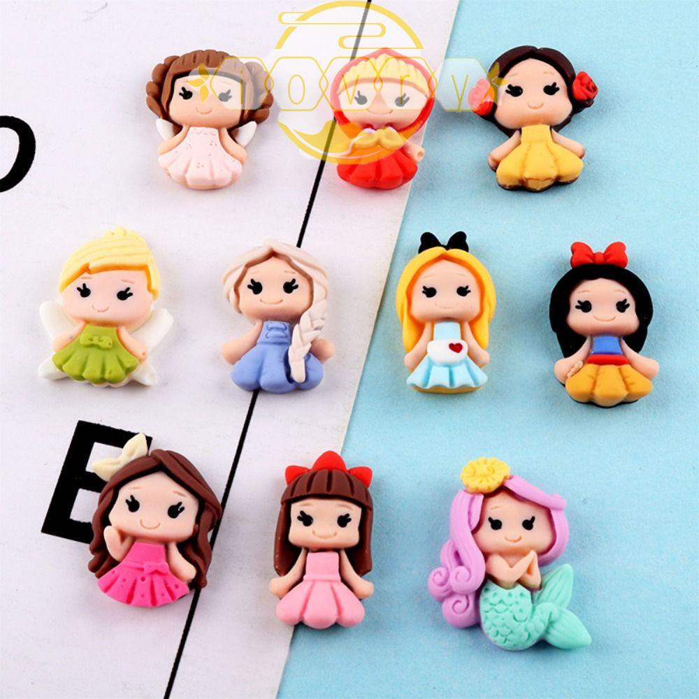 IVORY Set 10 Tượng Công Chúa Mini Dễ Thương Dùng Trang Trí Sổ Tay DIY