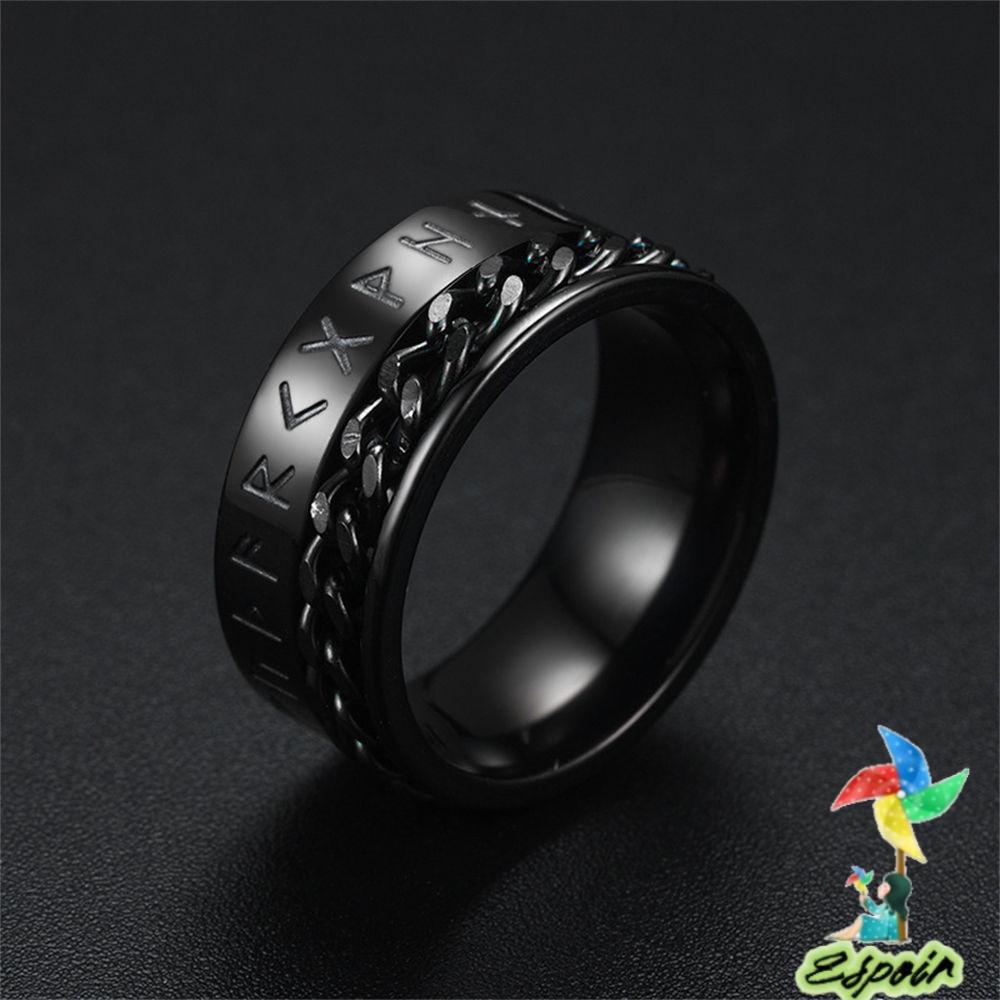 ESPO Nhẫn Thép Titan Phong Cách Gothic Punk Mới