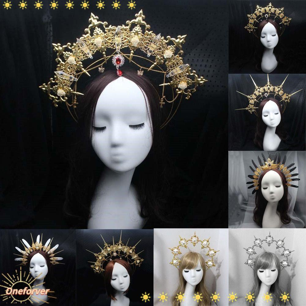 FOREVER Phụ Kiện Cài Tóc Hình Vương Miện Màu Vàng / Bạc Phong Cách Vintage