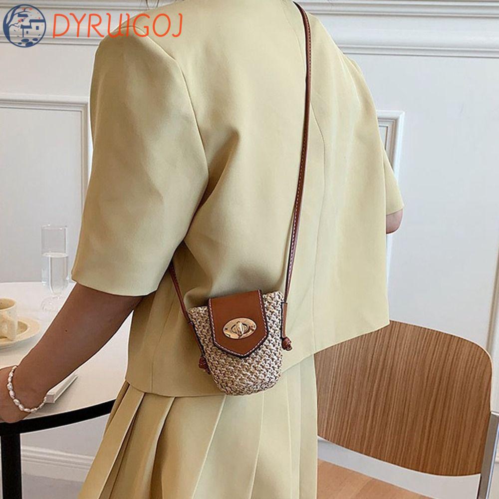 Túi Cói Đeo Vai Mini Phong Cách Bohemian Thời Trang Cho Nữ