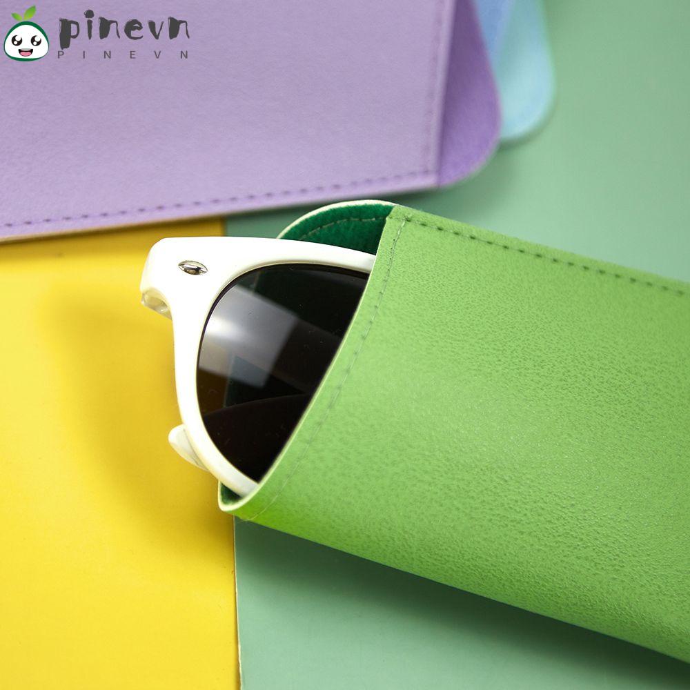 PINEVN Ốp Điện Thoại Da Màu Trơn Đựng Mắt Kính Tiện Dụng
