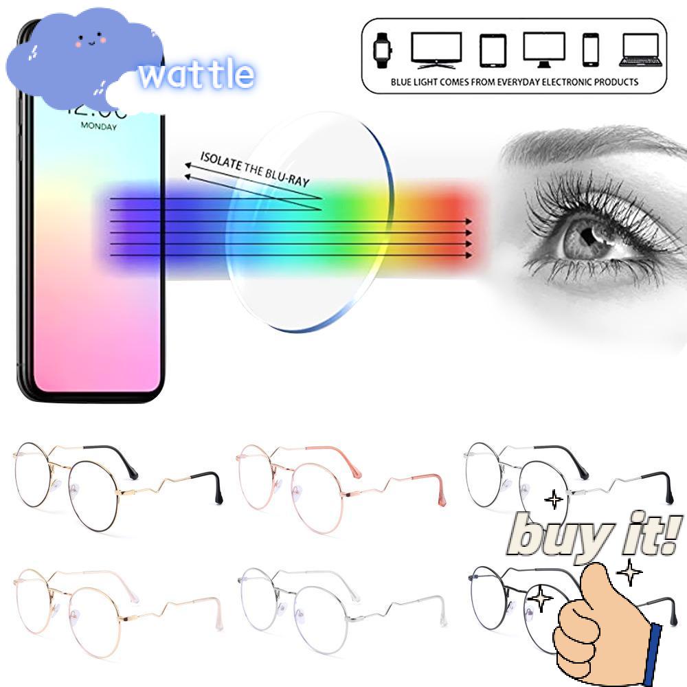 WATTLE Kính Mát Gọng Tròn Chống Bức Xạ Phong Cách Vintage Thời Trang Cho Nữ