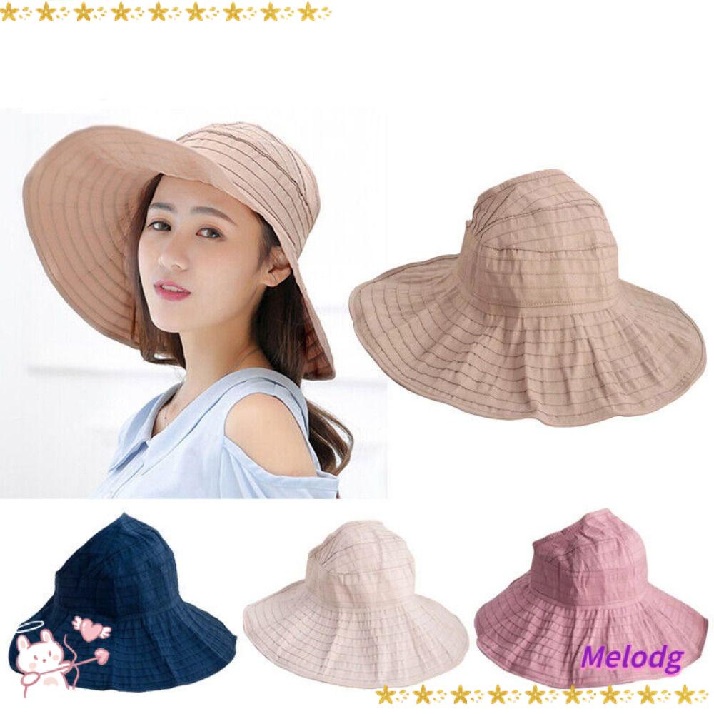Nón Cối Rộng Vành Chống Nắng / Tia UV Thiết Kế Hở Chóp Kích Thước Lớn Thời Trang Đi Biển Mùa Hè