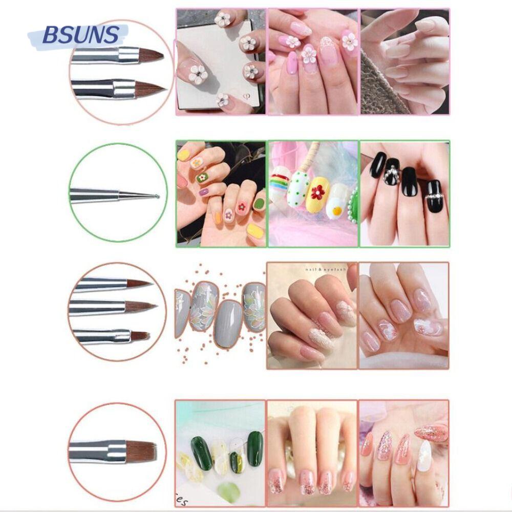 BSUNS Cọ Vẽ Móng Tay Nghệ Thuật Bằng Gel Poly Siêu Bền Thời Trang