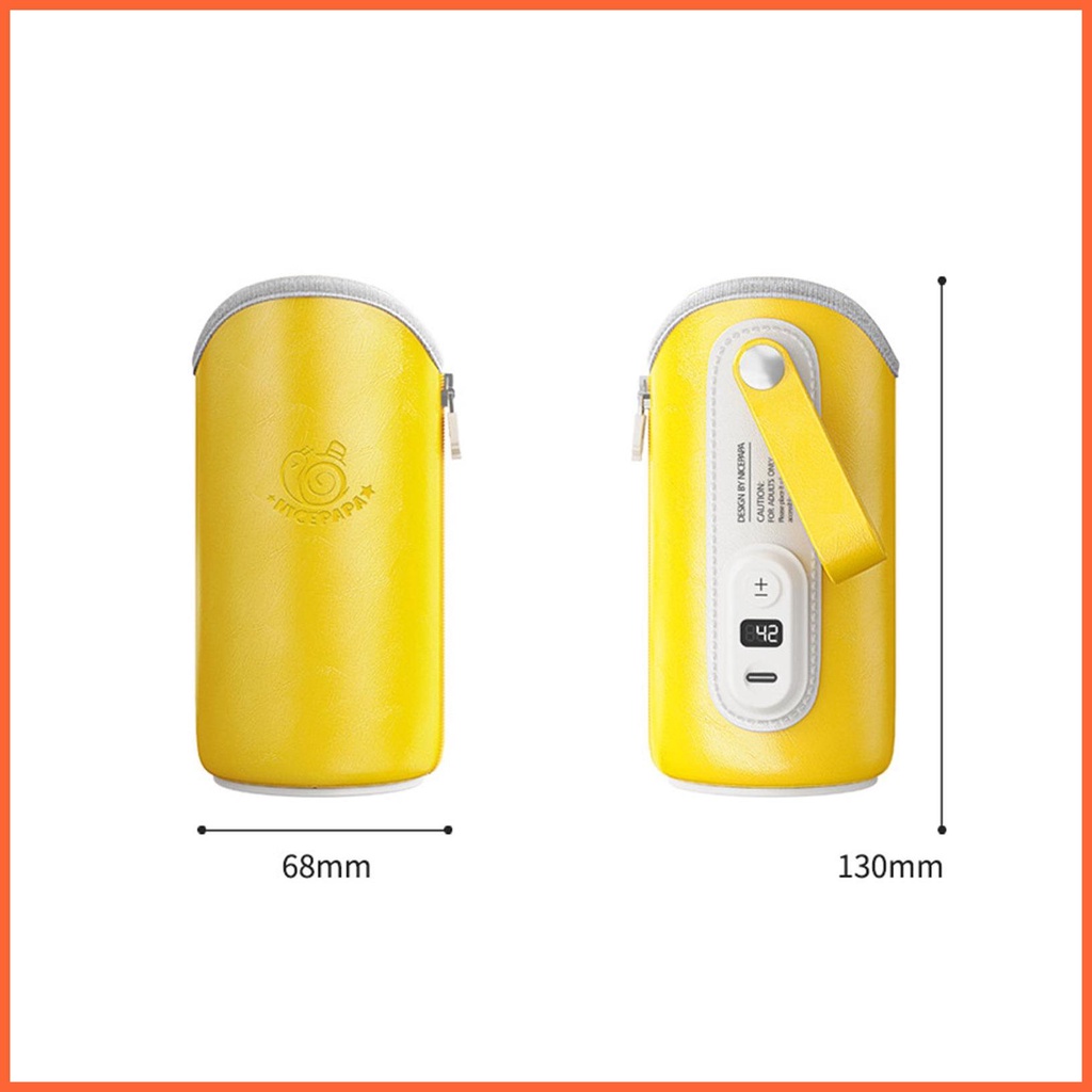 Máy Hâm Nóng Bình Sữa Cho Bé 5 Cấp Độ Điều Khiển Nhiệt Độ Cổng USB Dùng Trong Xe Hơi Du Lịch