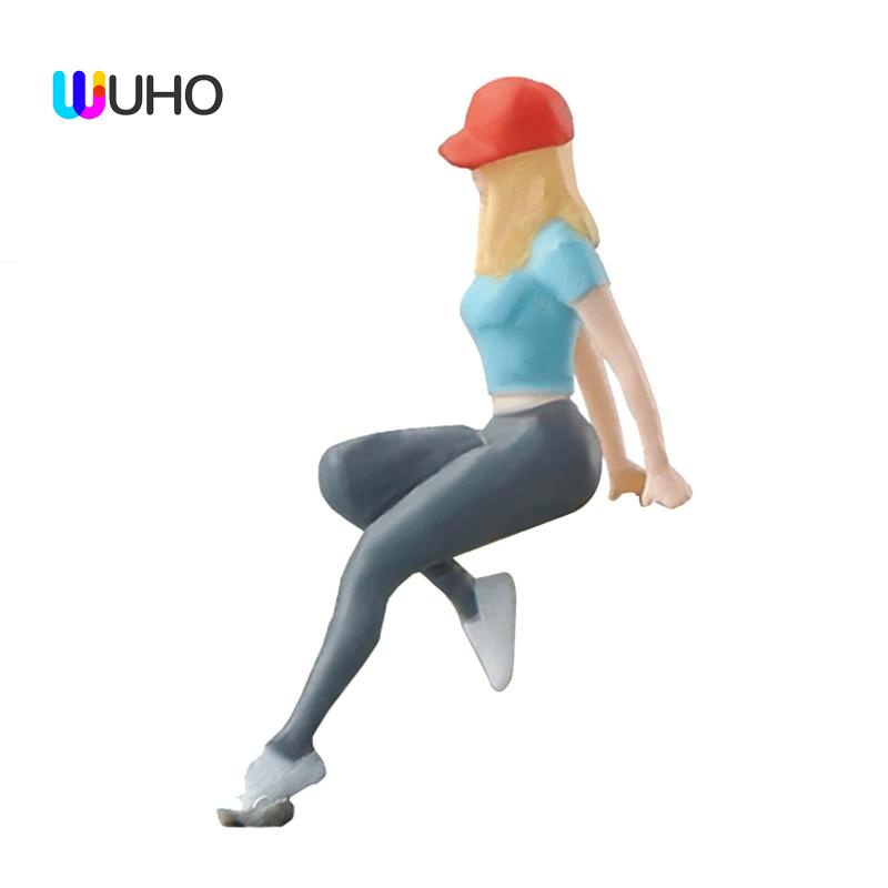 Mô Hình Cô Gái Bằng Nhựa Resin Trang Trí Tiểu Cảnh Diorama Thu Nhỏ