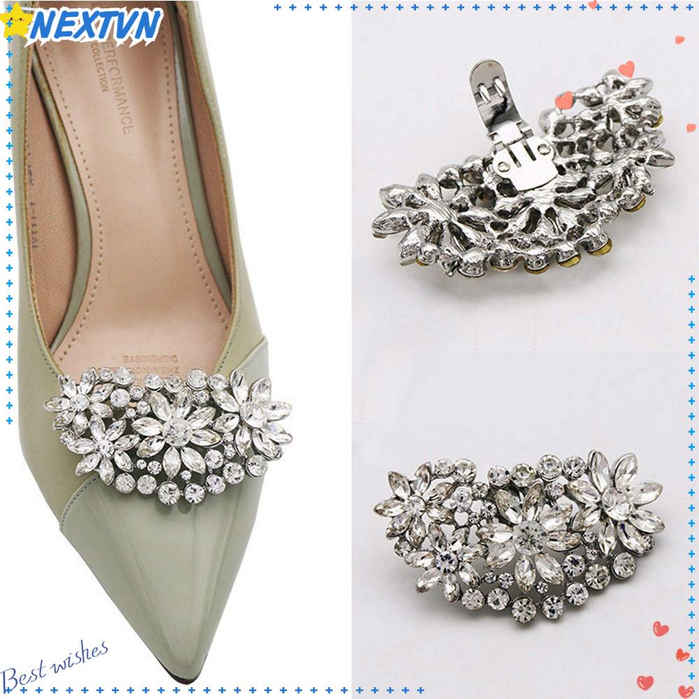 Kẹp Gắp Giày Cao Gót Đính Đá Lấp Lánh Thời Trang Cho Cô Dâu