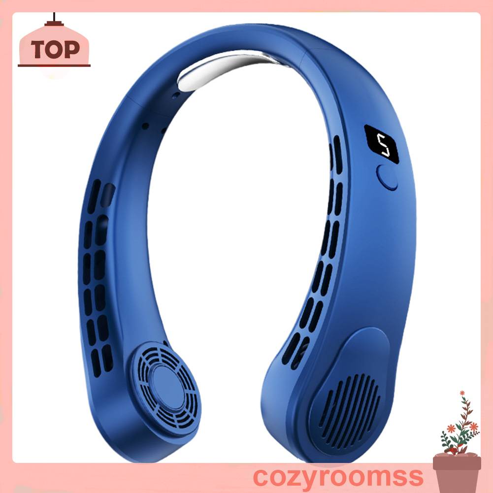 Quạt Làm Mát Đeo Cổ Nhanh Chóng Màn Hình Kỹ Thuật Số Di Động Cho Nam Và Nữ