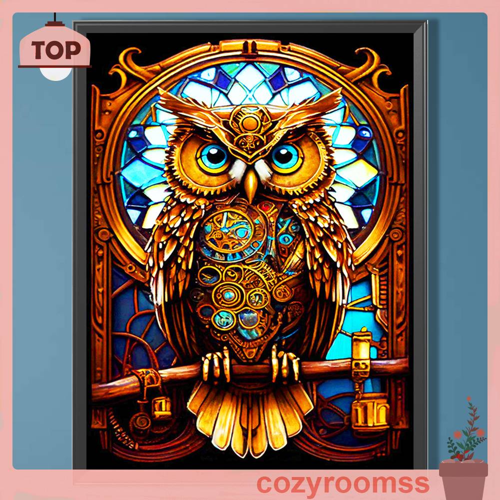 Tranh Đính Đá Kim Cương Toàn Bộ 5D DIY Hình Vẽ Con Cú