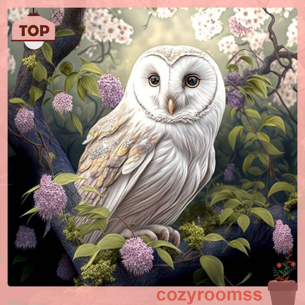 Tranh Đính Đá Kim Cương Toàn Bộ 5D DIY Hình Vẽ Con Cú