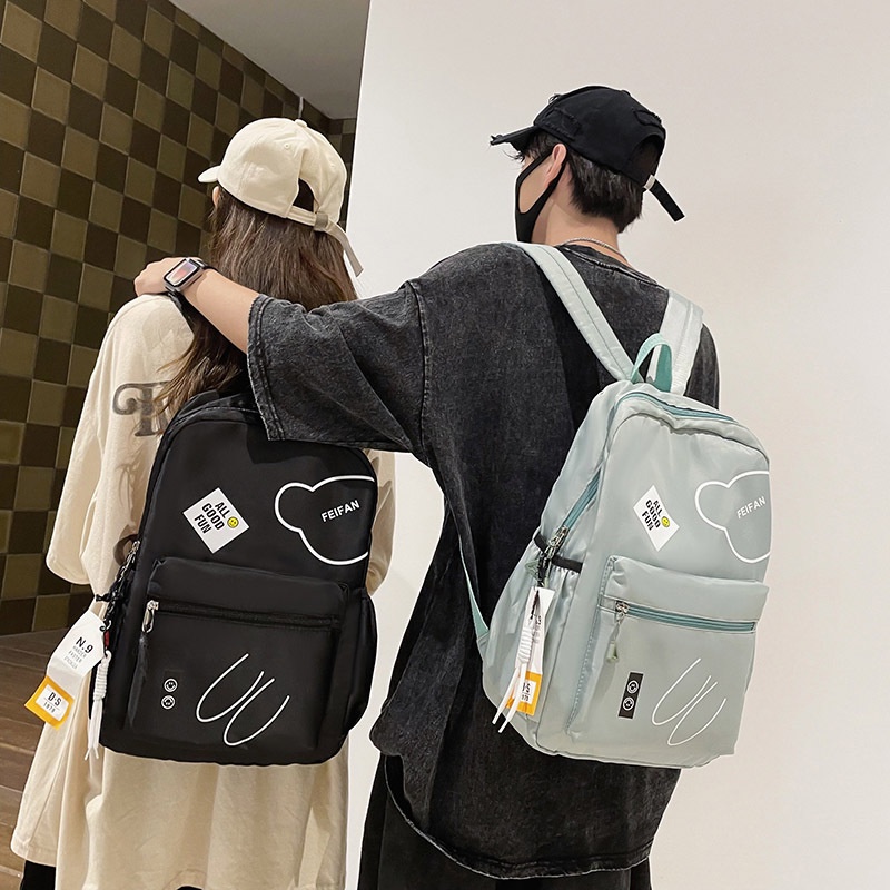 Planet Ba Lô Đi Học Vải Oxford In Họa Tiết Phong Cách Hàn Quốc