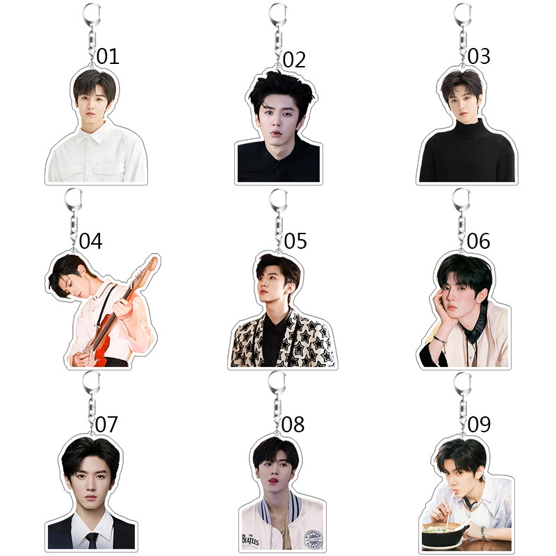 Toutouangbuzu Chen Zheyuan Móc Khóa acrylic Hai Mặt Gắn Balo Đi Học