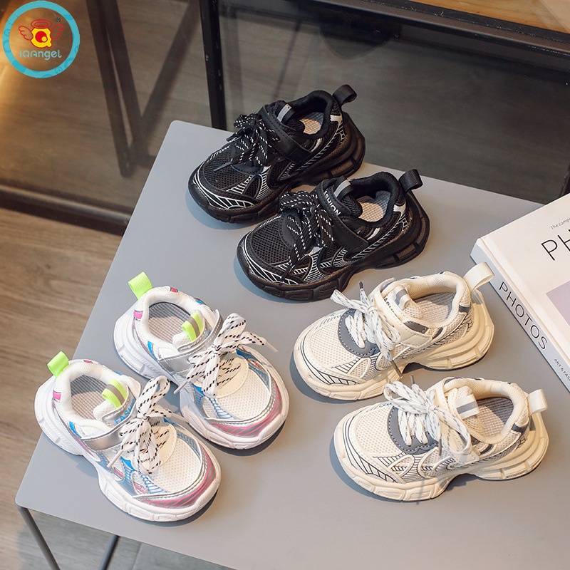 Giày Thể Thao Phối Lưới Thoáng Khí Thời Trang Xuân Thu Mới Cho Bé
