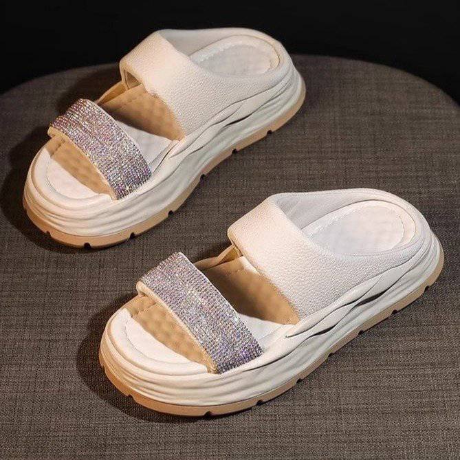 Dép Da Thật Siêu Mềm Siêu Nhẹ Tăng Chiều Cao Thời Trang Mùa Hè Cho Nữ