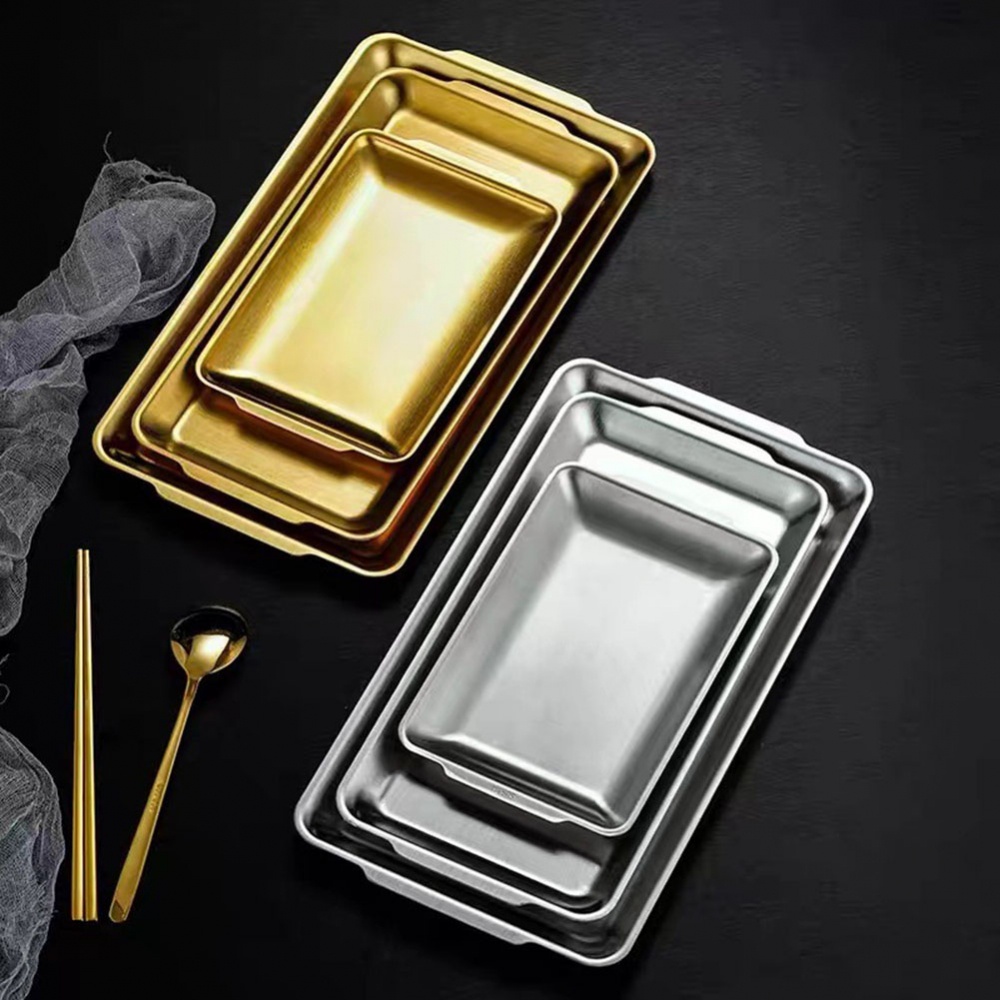 Khay Nướng BBQ Hình Vuông Bằng Thép Không Gỉ 304 Cao Cấp