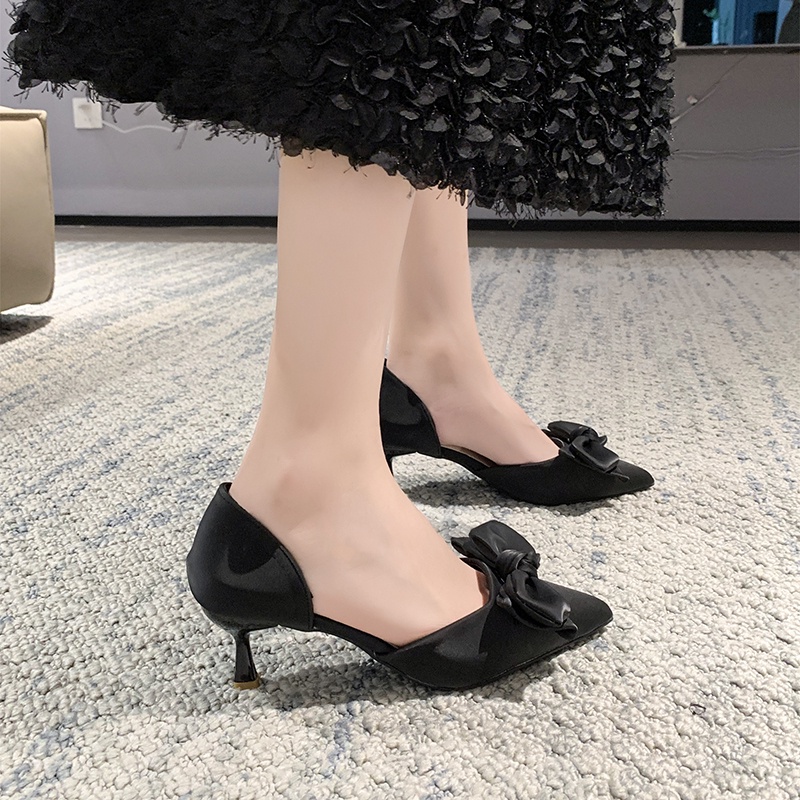 Giày Cao Gót Da Mũi Nhọn Thời Trang Công Sở Dành Cho Nữ 34 Tuổi