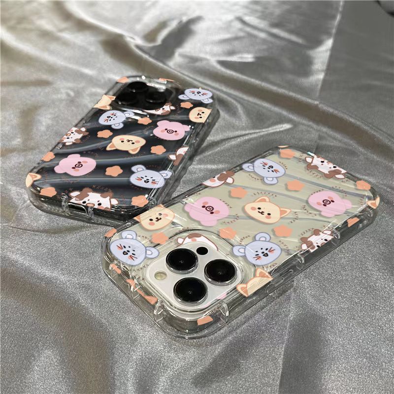 Ốp Điện Thoại Mềm Trong Suốt In Hình Thú Hoạt Hình Nhiều Màu Sắc Cho Iphone 14Promax 1312 / 11 7 / 8plus xr