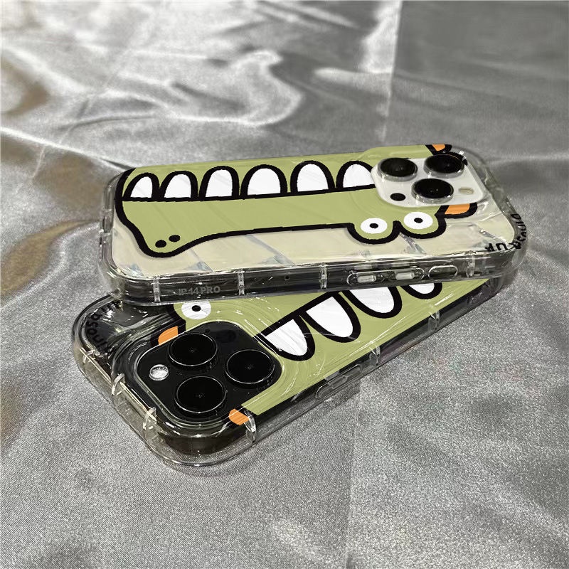 Ốp Điện Thoại Mềm Trong Suốt In Hình Cá Sấu Dễ Thương Cho Iphone 14Promax8 xr / 7sinsplus11 1312 0MDU