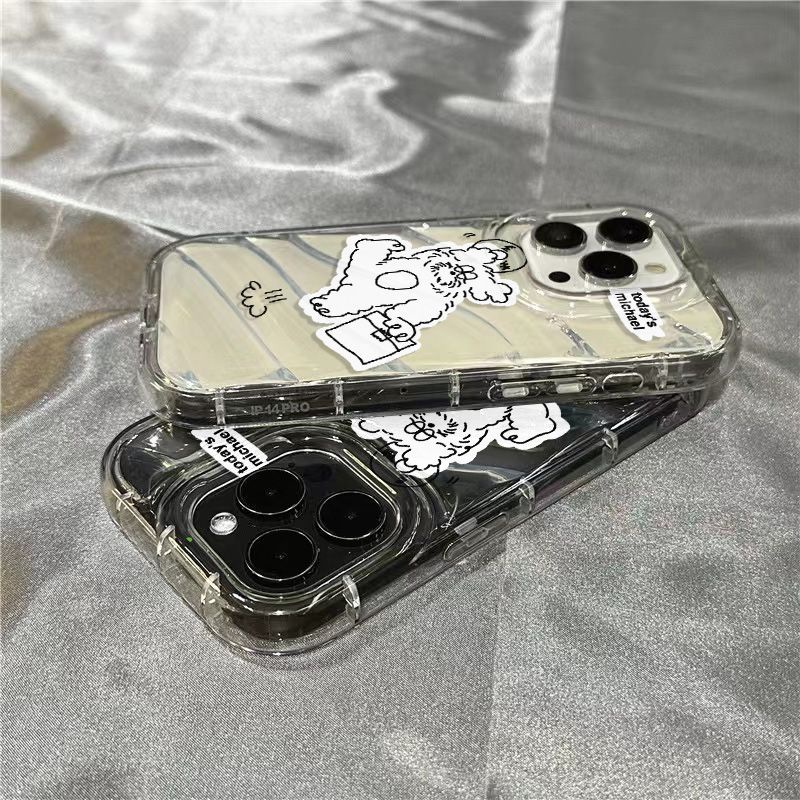 Ốp Điện Thoại Mềm Trong Suốt In Hình Chú Cún Đơn Giản Cho Iphone 14Promax 1312 / 11 7 / 8plus xr / sins VQXE