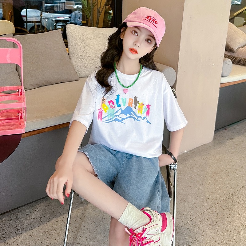 Yidanl Mới Áo Thun Tay Ngắn 100% Cotton Cho Bé Từ 2-14 Tuổi