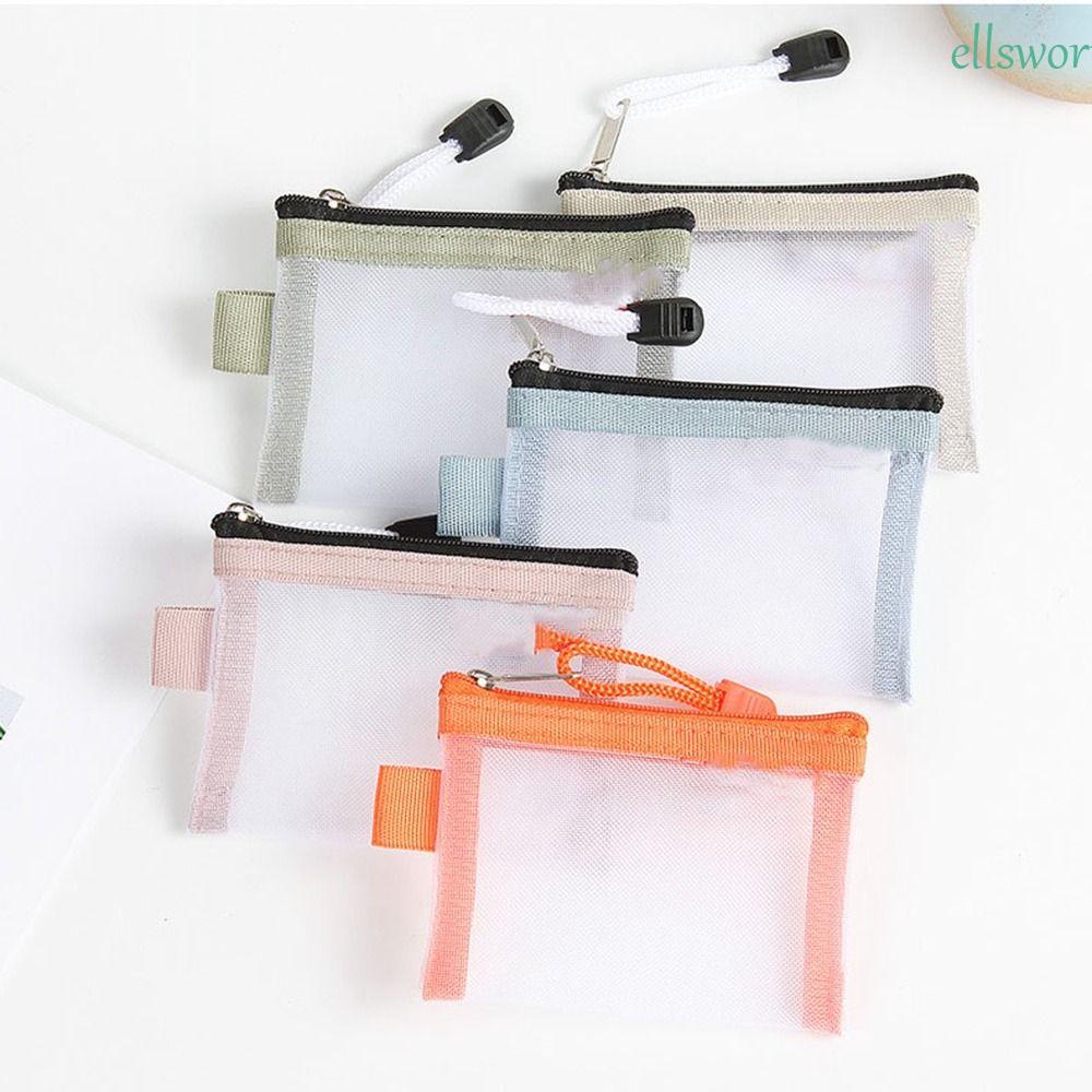 ELLSWORTH Túi Lưới Trong Suốt Đựng Tài Liệu / Thẻ ID / Mỹ Phẩm Kiểu Dáng Đơn Giản Thời Trang Giá Đỡ
