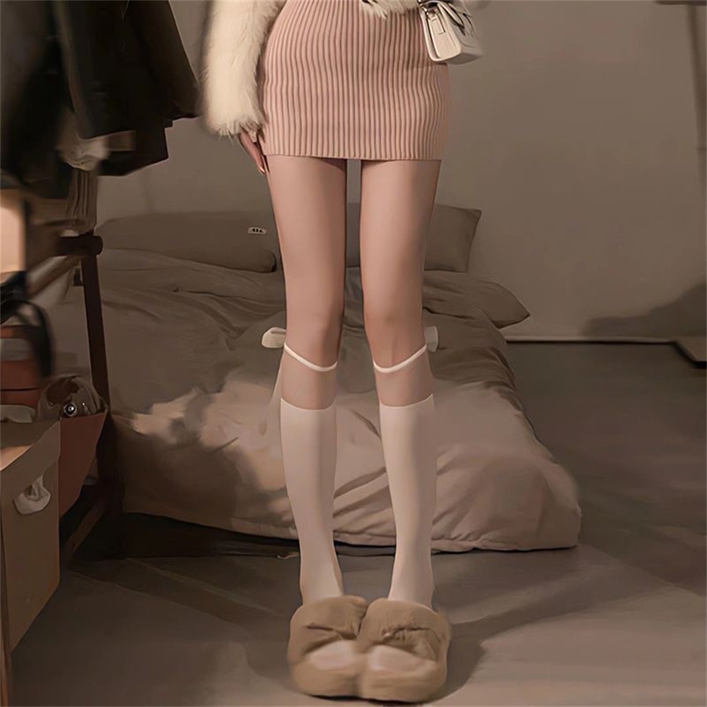 Vớ Ren Cổ Cao Phối Nơ Phong Cách Lolita Cho Nữ