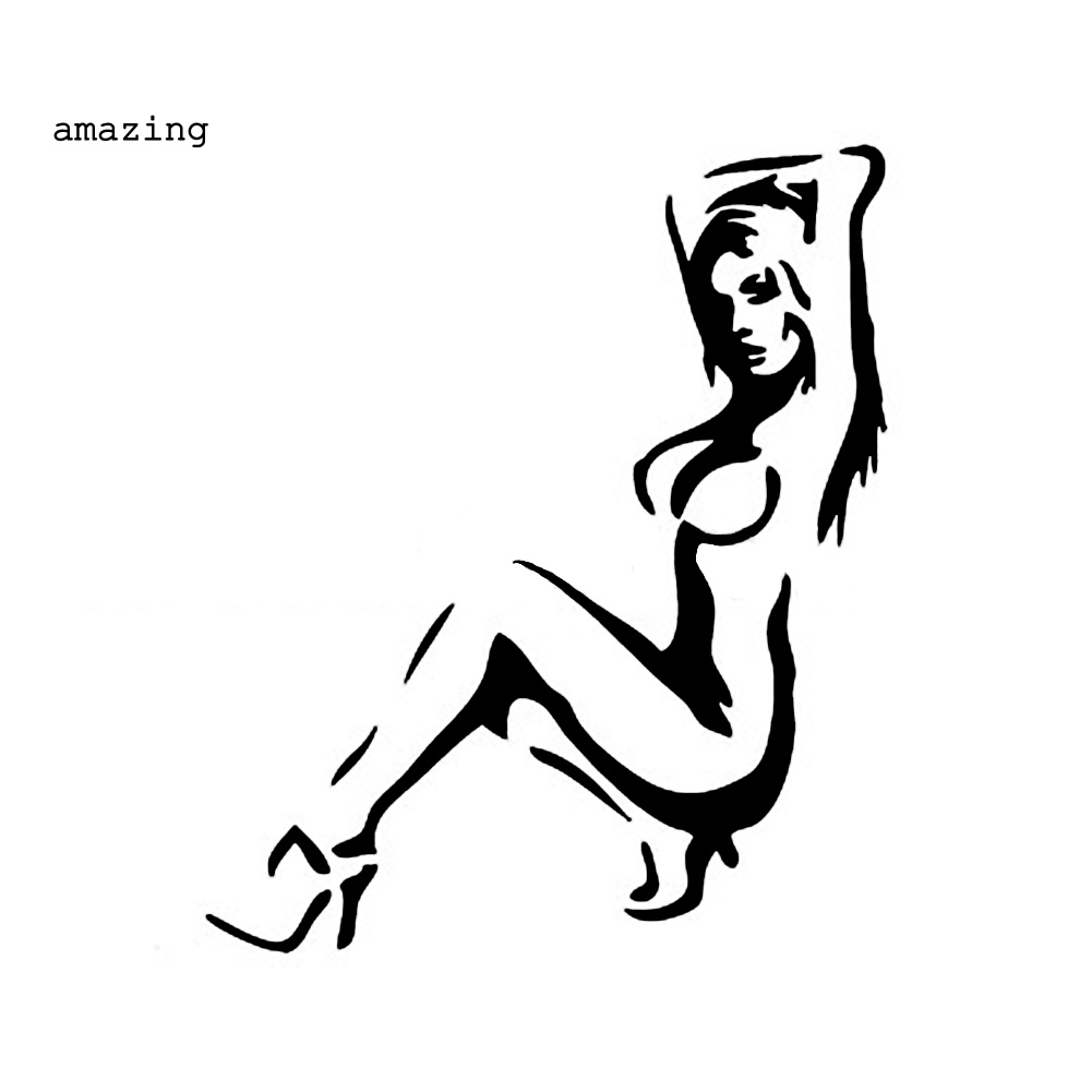 Đề Can Tự Dính Họa Tiết Cô Gái Gợi Cảm Thời Trang Trang Trí Cửa Sổ Xe Hơi