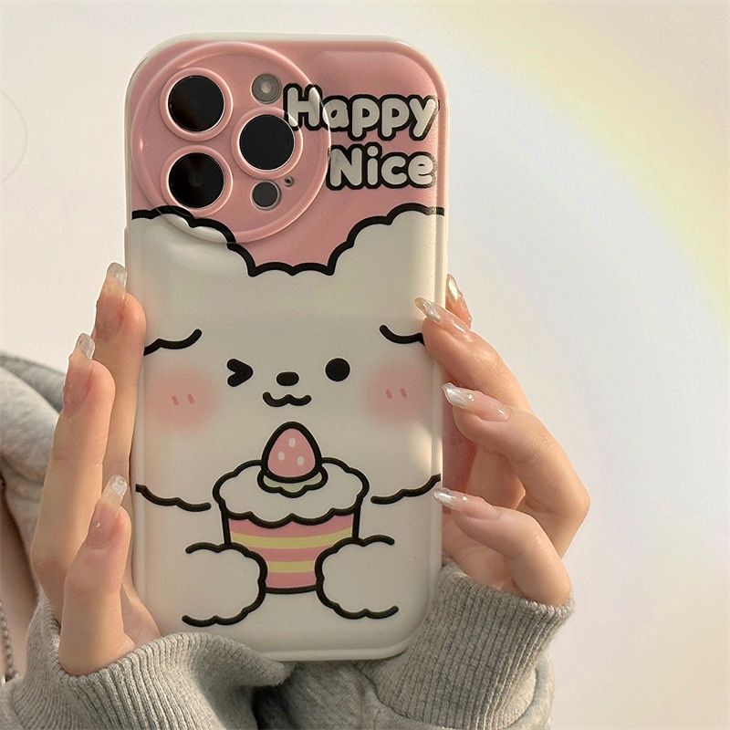 Ốp Điện Thoại In Hình Gấu Và Bánh Kem Cho iphone15 / 14promax / 13 / 12 / 11 / XR / XS / X / XSMAX / 6PLUS / 6SPLUS / 7 / 8PLUS