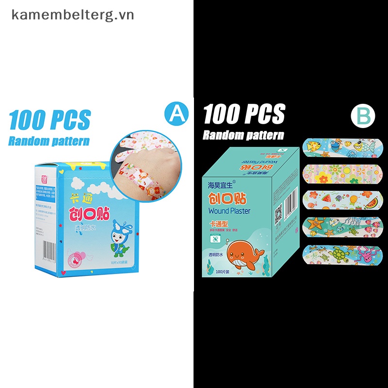 Set 100 Băng Keo Cá Nhân Trong Suốt Thoáng Khí Chống Thấm Nước