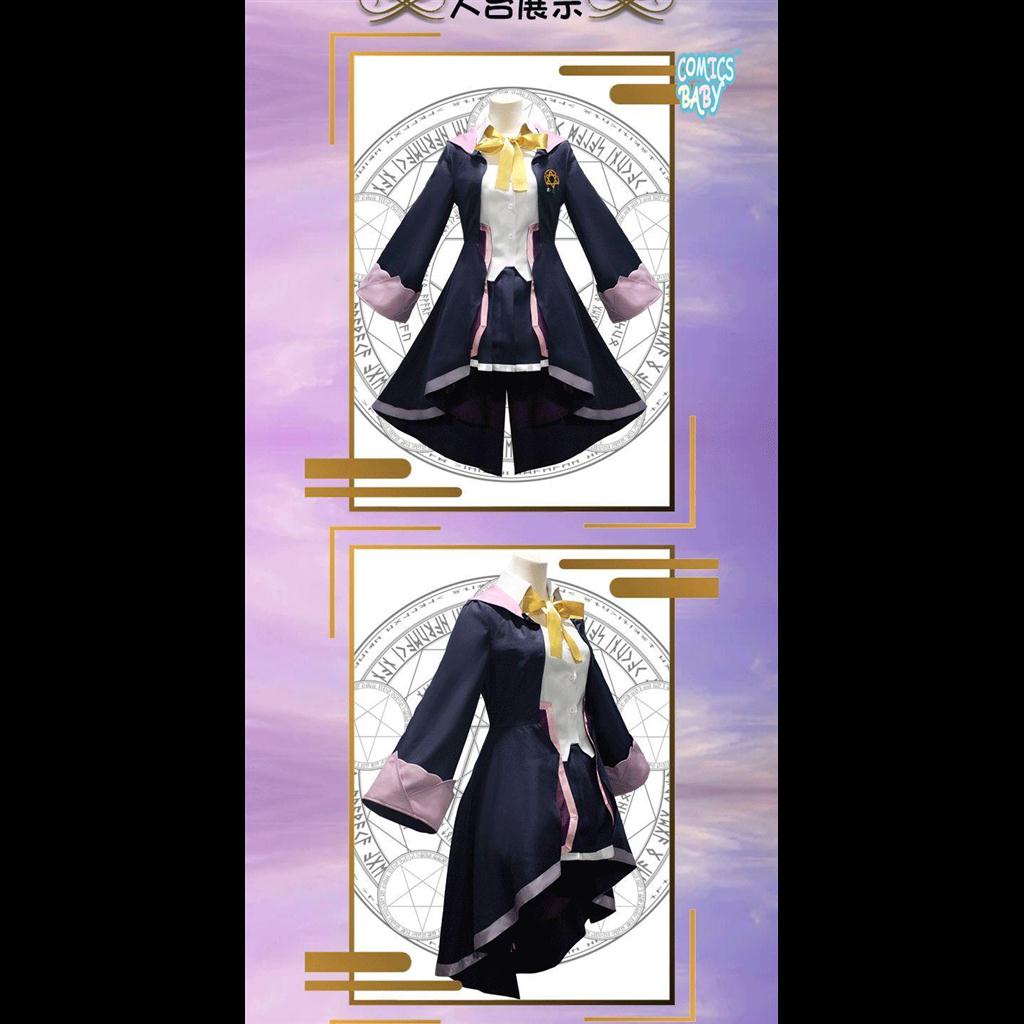 Anime The Journey of Elaina Cosplay Costume Hat Wig Witch Outfit  Lovely Halloween Suit