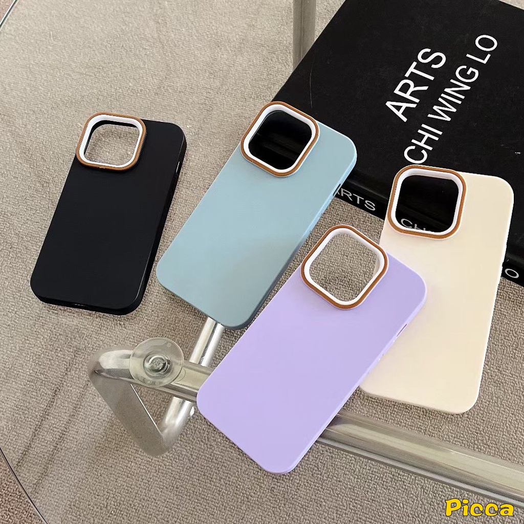 Ốp Điện Thoại Màu Trơn Chống Sốc Cho IPhone 7Plus 8Plus 11 XR 11 14 13 12 Pro MAX 6 6S 7 8 Plus X XS MAX SE 2020