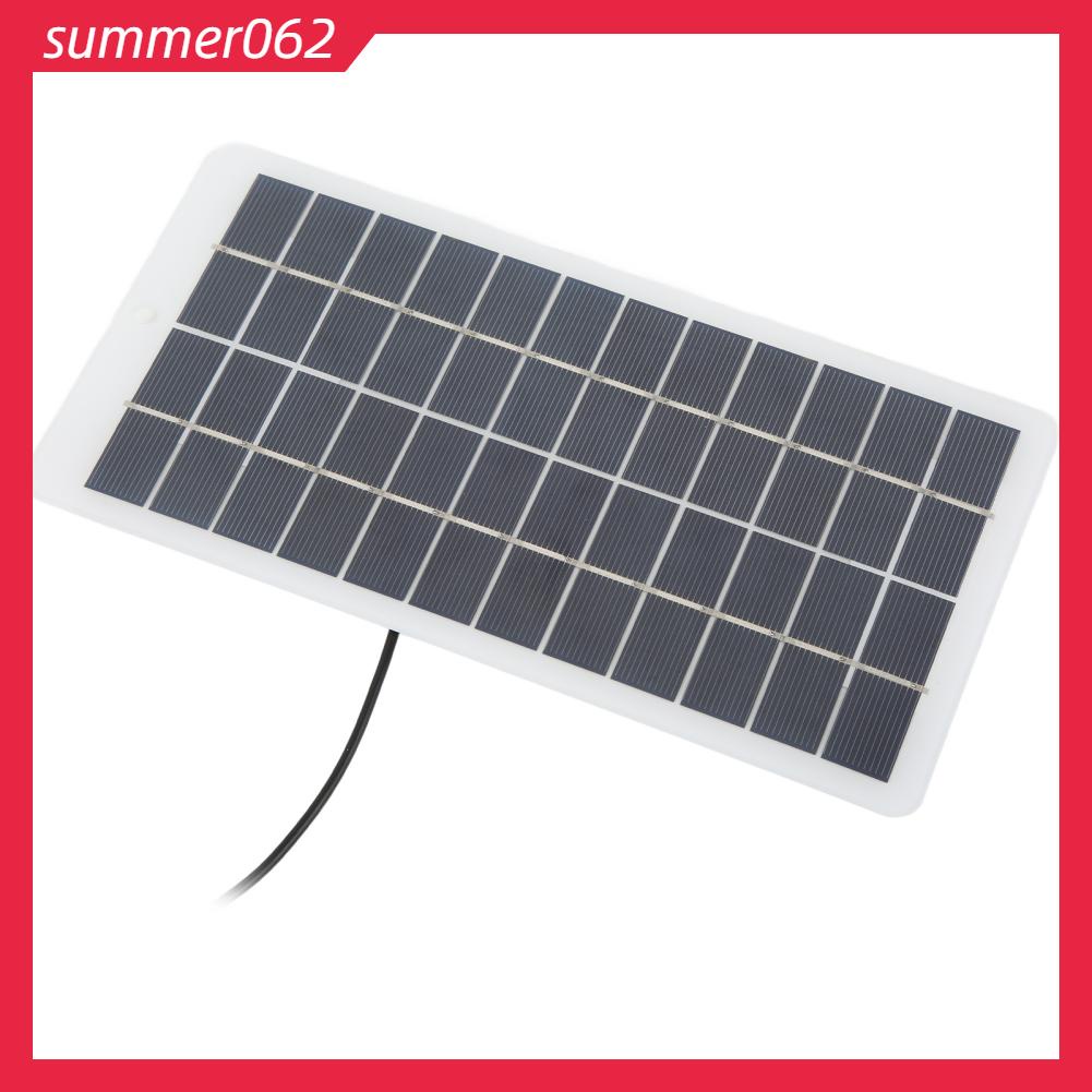 Summer062 Bảng điều khiển năng lượng mặt trời Di động Bộ sạc chịu thời tiết hiệu quả cao với giao diện DC cho đèn thông 5W 12V