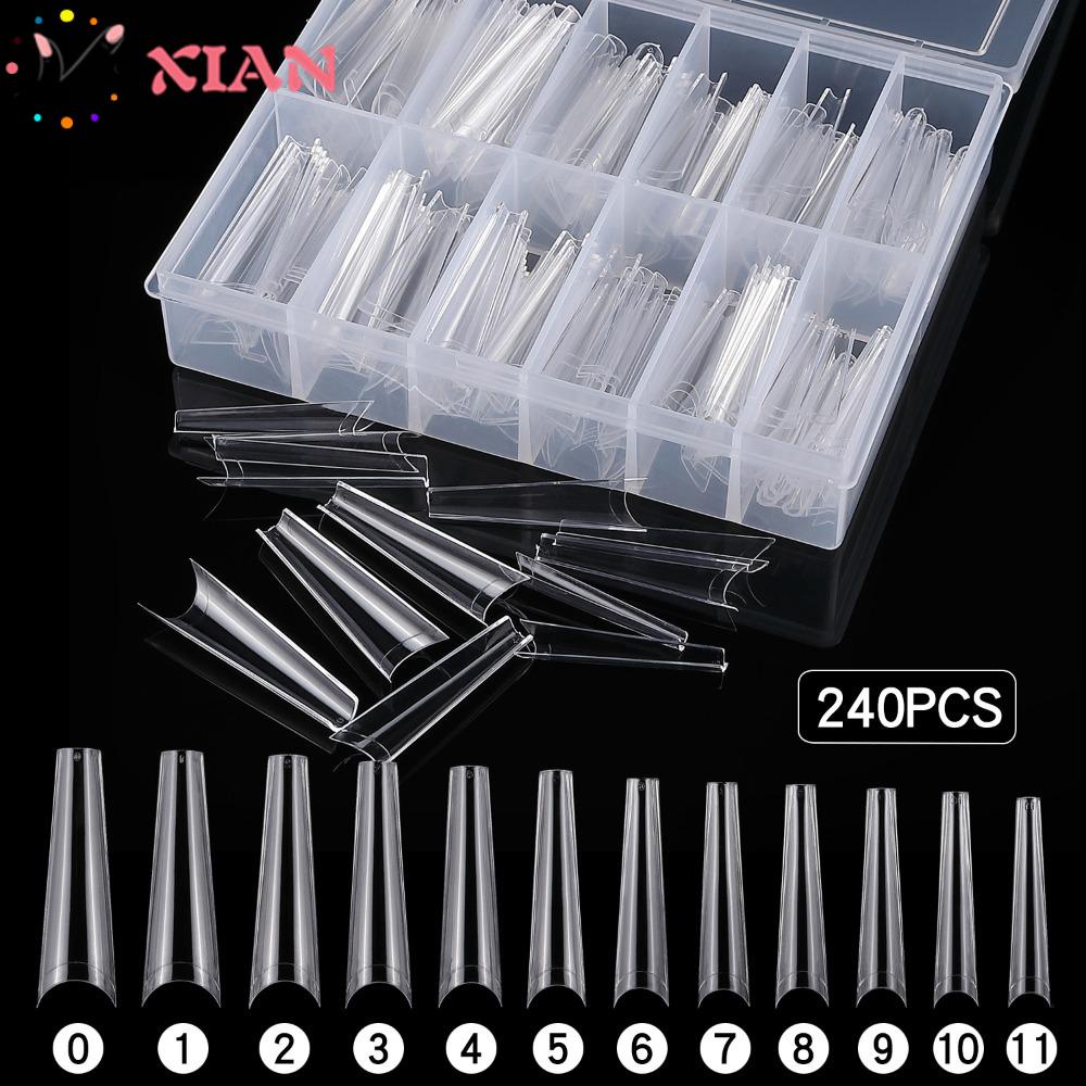 XIANTIN Bộ 240 Móng Tay Giả Nối Dài Trang Trí Nghệ Thuật