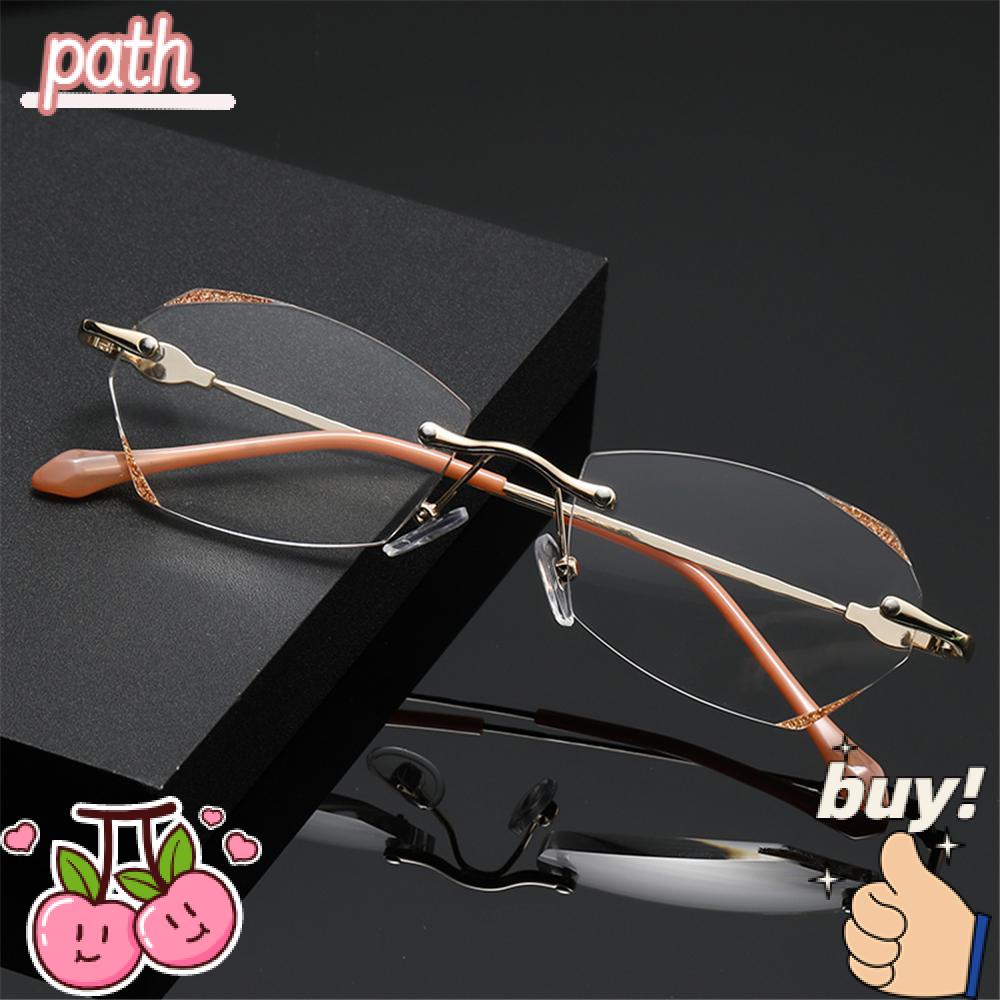 PATH Kính Đọc Sách Không Gọng Chống Bức Xạ Ánh Sáng Xanh Phong Cách Cổ Điển