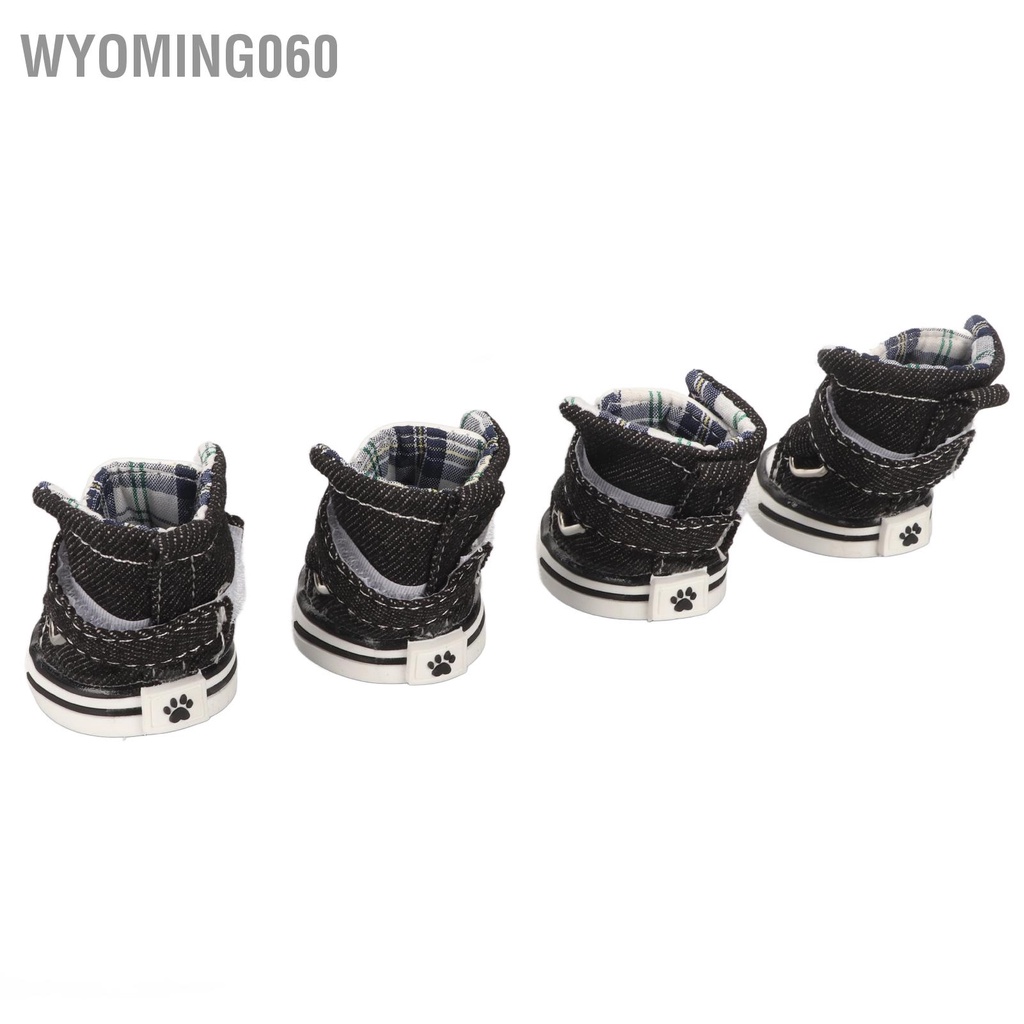 Wyoming060 4 Giày Vải Puppy Thời Trang Dễ Thương Tất Cả Các Mùa Thoáng Khí Chống Trơn Trượt Cho Thú Cưng Thể Thao Chó Nhỏ