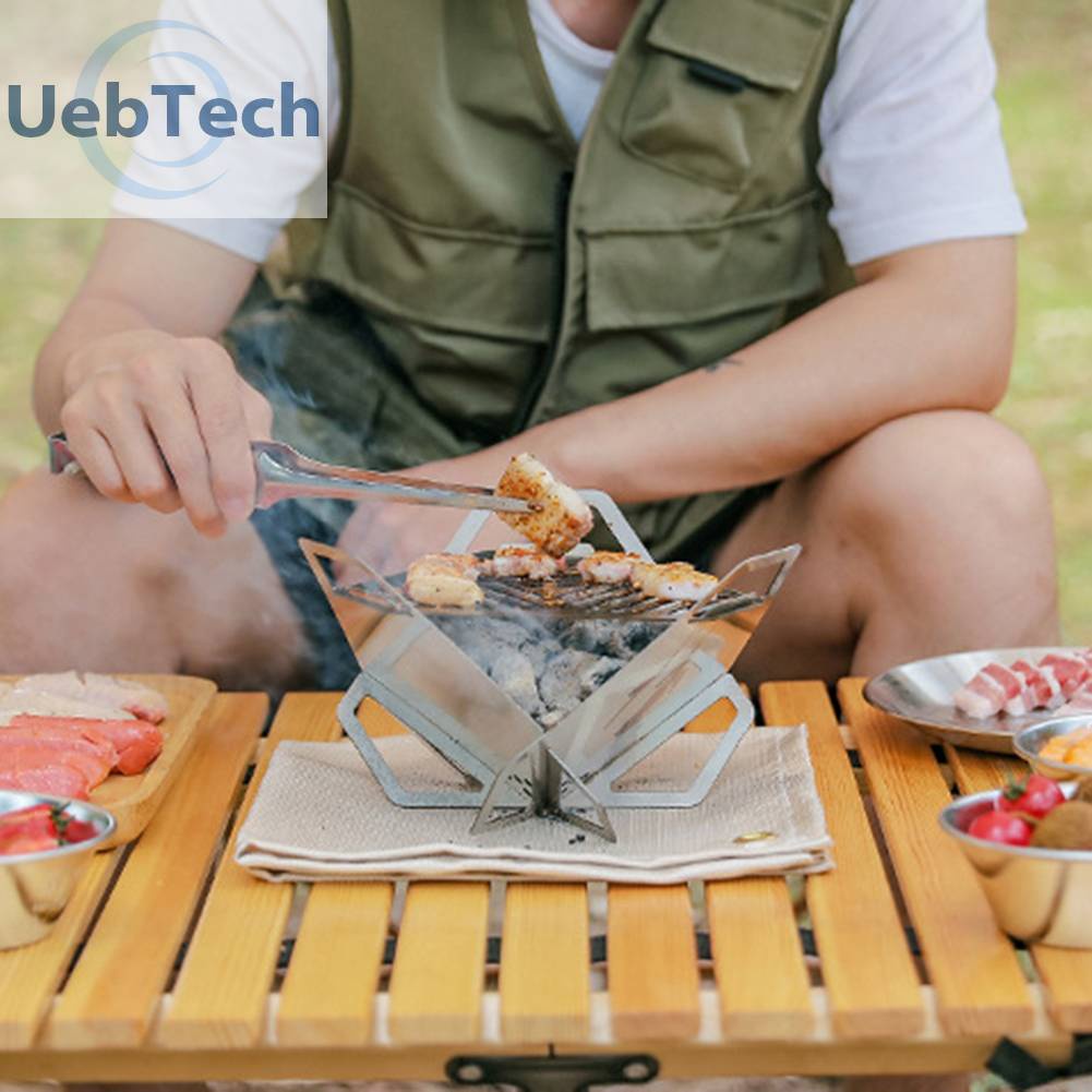 Bếp Nướng BBQ Hình Tam Giác Tiện Dụng Khi Đi Cắm Trại