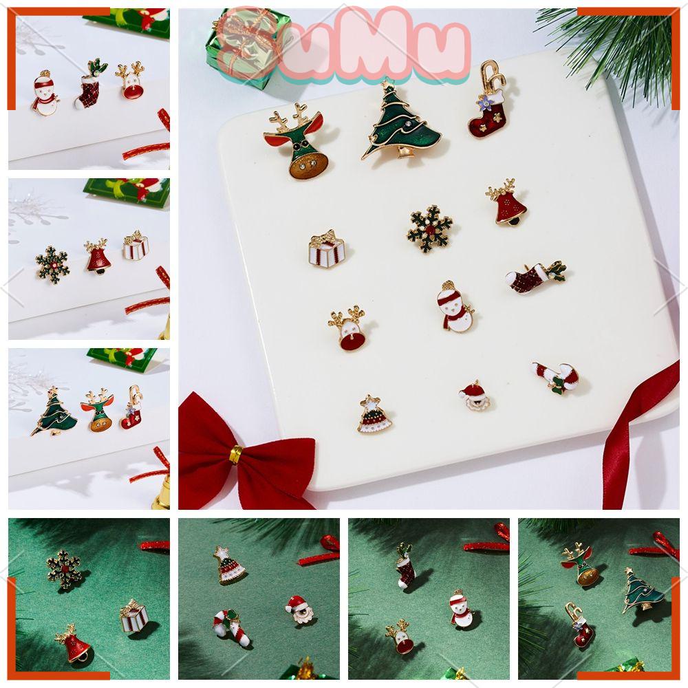 SUMU Set 3 Ghim Cài Áo Hình Vớ / Găng Tay / Găng Tay / Giáng Sinh Thời Trang